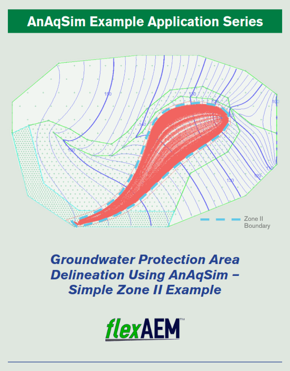 flexAEM free Massachusetts Zone II delineation example application